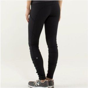 Lululemon black leggings/Speed Tight with Ruching